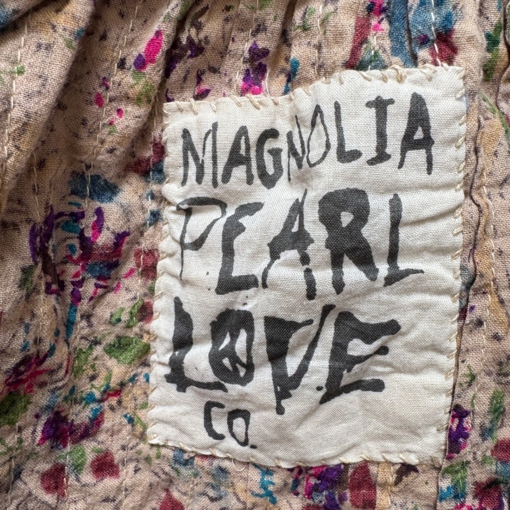 Magnolia Pearl Cotton Quilted Cropped Pink Floral Tank SOLD OUT NWT Miriam Amor‎ - Picture 9 of 9